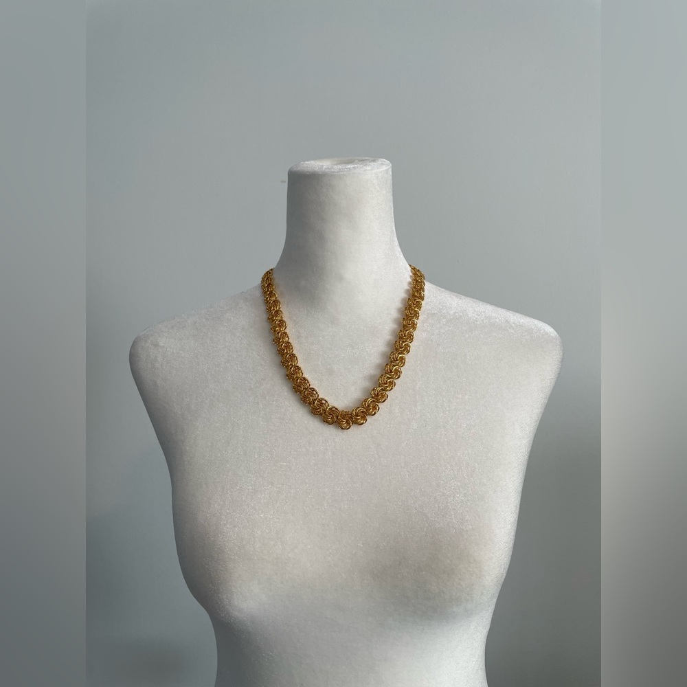Vintage 70s/80s Napier Woven Knot Collar Necklace